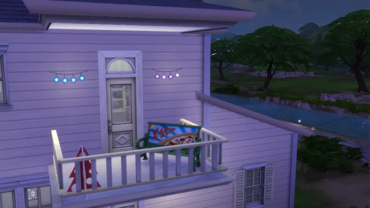 在二樓也能聽到後院的笑聲和嗅到食物的香味！