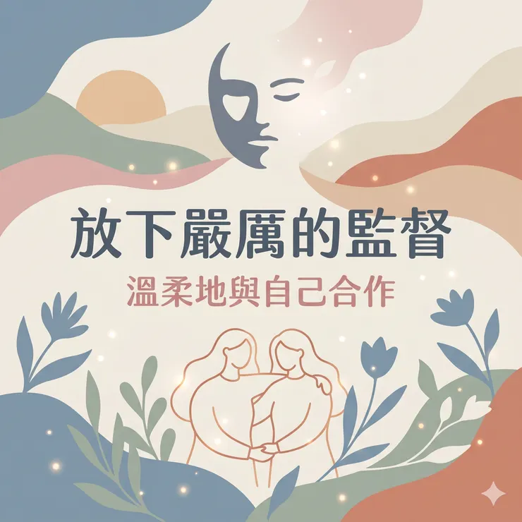 放下嚴厲的監督，溫柔地與自己合作。