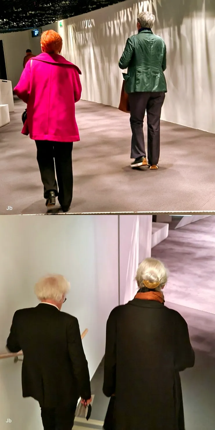 【散場時遇見的穿著優雅的聽眾，下圖這對銀髮男女士尤為迷人。】