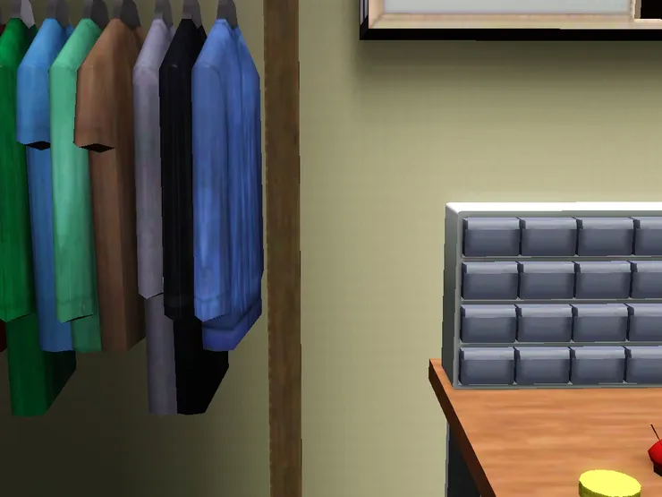 右邊那種格格櫃我以前好像也有一個，但格子太小都不知該放什麼。現在設計師是用來放做衣服的部件，例如鈕扣、珠片等。