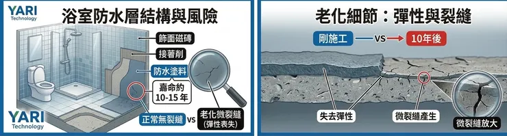 浴室防水及天花板漏水(示意圖)