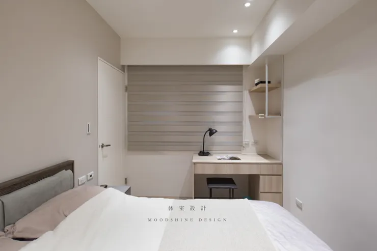 烤漆白色門與粉刷牆面