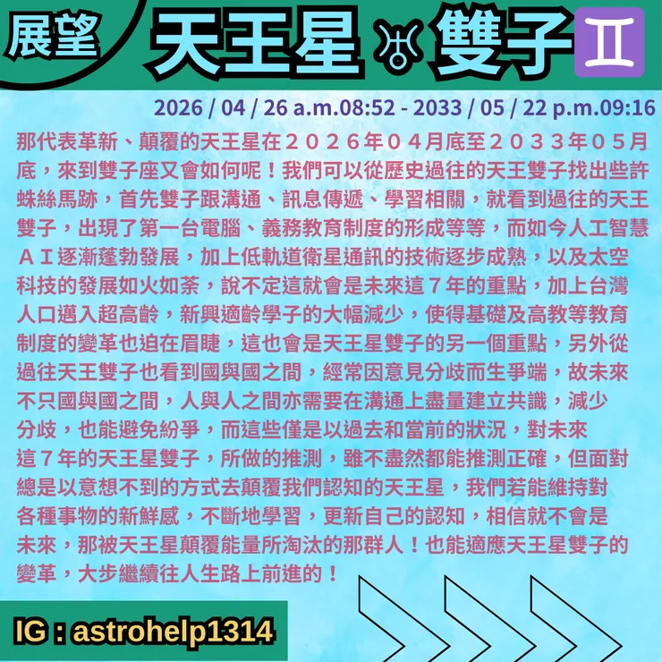 展望天王星雙子