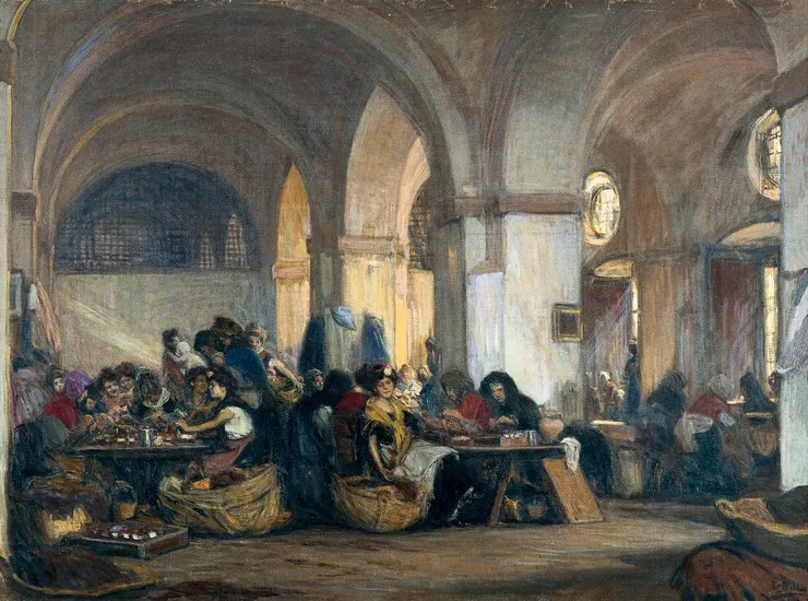 捲煙廠的工人 畫家貢薩洛·畢爾巴鄂·馬丁内斯（Gonzalo Bilbao Martinez）取自網路