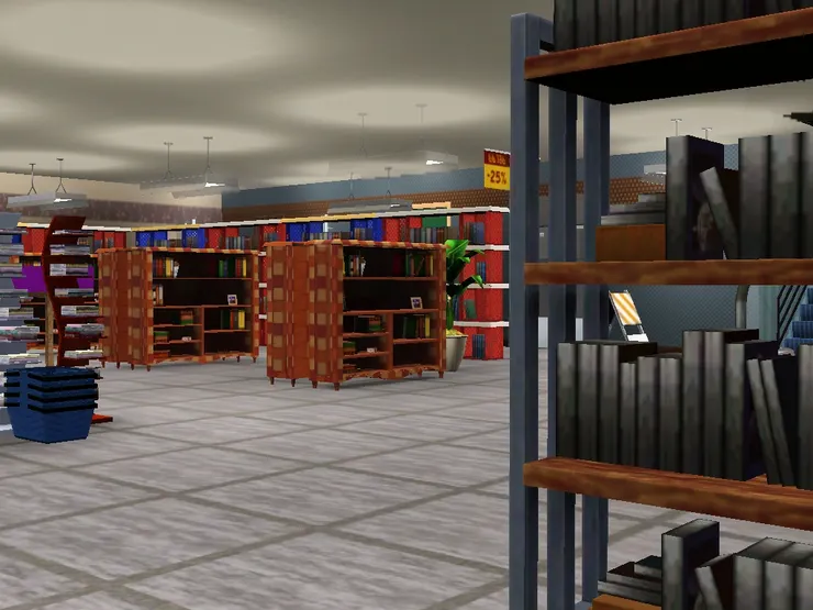 有很多不同顏色、類型和材質的書架,我很喜歡。