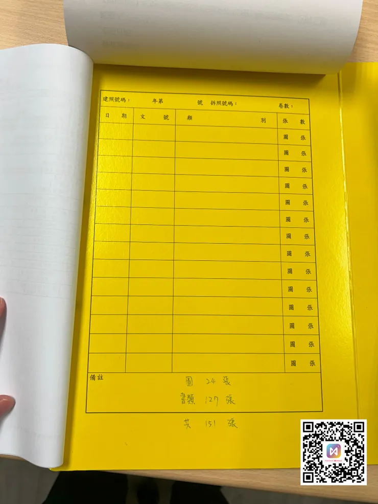 黃殼封面背後寫上總圖件數