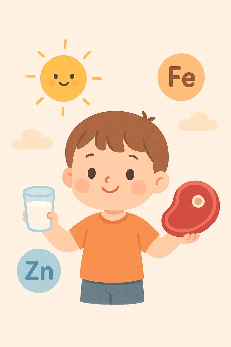維生素D、鐵質、鋅