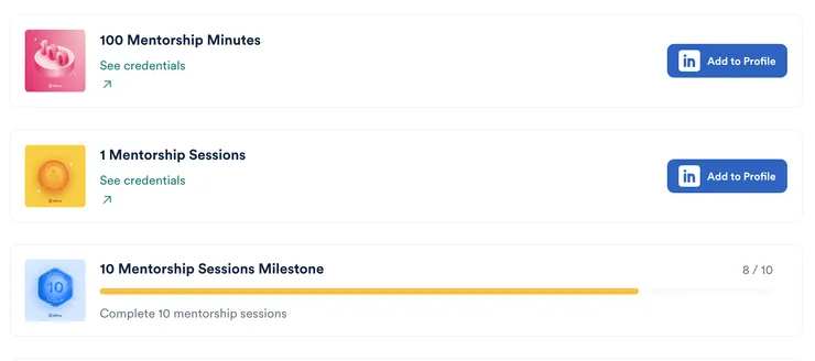 在一年內約了8個Mentor