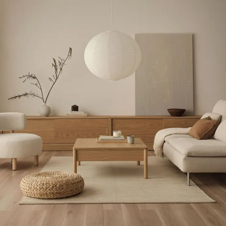 Japandi 風小坪數公寓室內設計：極簡與天然木質