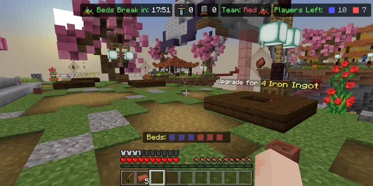 剛才玩的... (離開始時間才過了9秒,剩的床鋪數量為- 藍:0 紅:0)