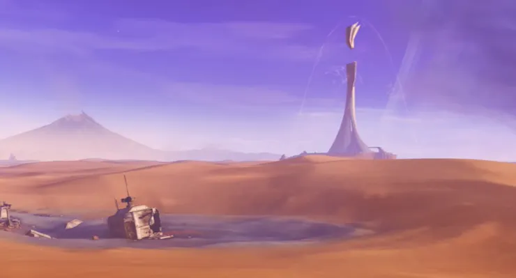 廣闊的沙漠，被設計成連接各區域的核心樞紐。