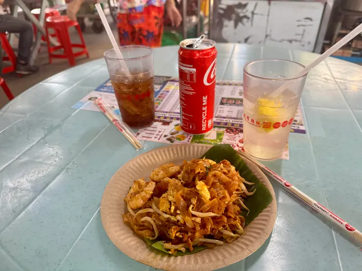 小吃攤的炒粿條