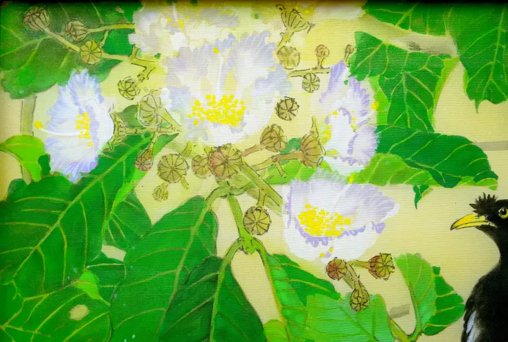 〈初夏晨興〉局部－大花紫薇