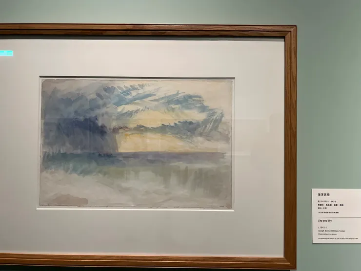 而這幅簡略幾筆 完全可以想像那半邊就是傾盆雨區 海上常有這樣的景象