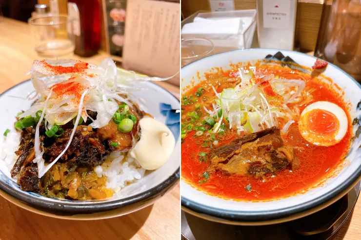 燒肉飯及辣味拉麵