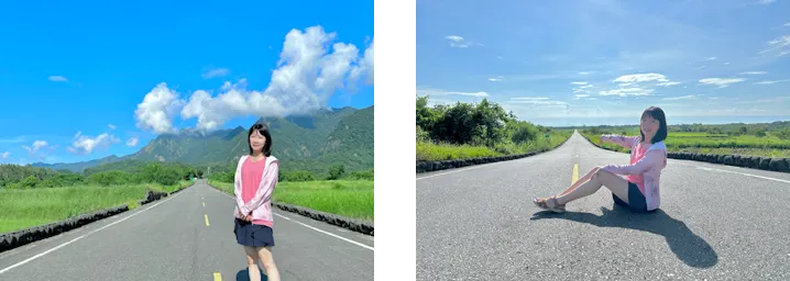 早上8點，面山與面海光線差異