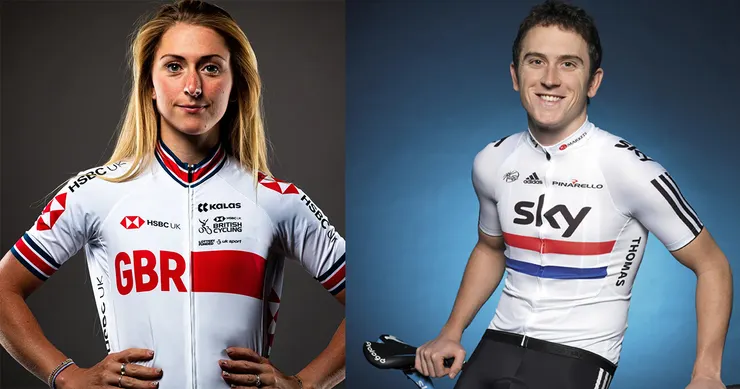 英國女子單車手Laura Kenny和英國自由車運動員Geraint Thomas