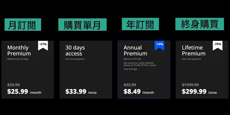 官方訂閱方案(2024年11月)