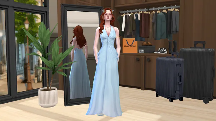 跟傑佛瑞結婚的第一套禮服