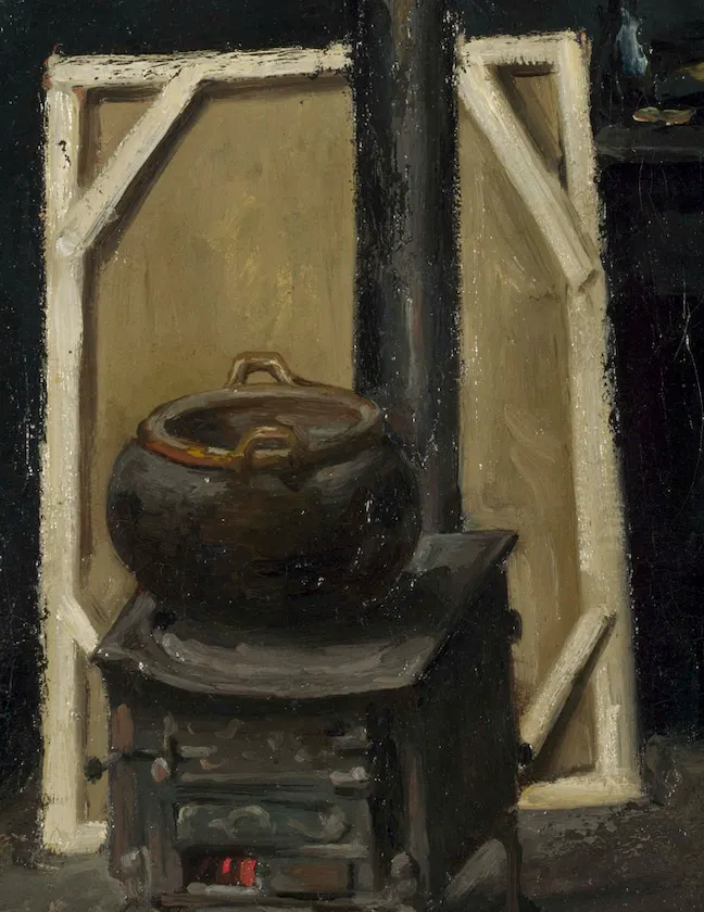 反面擺放的畫作