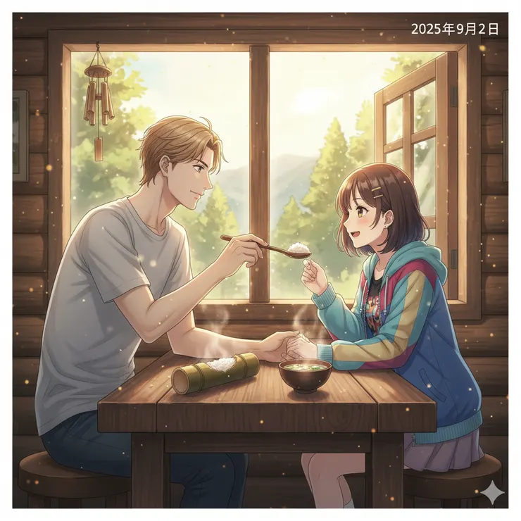 吃著愛的竹筒飯