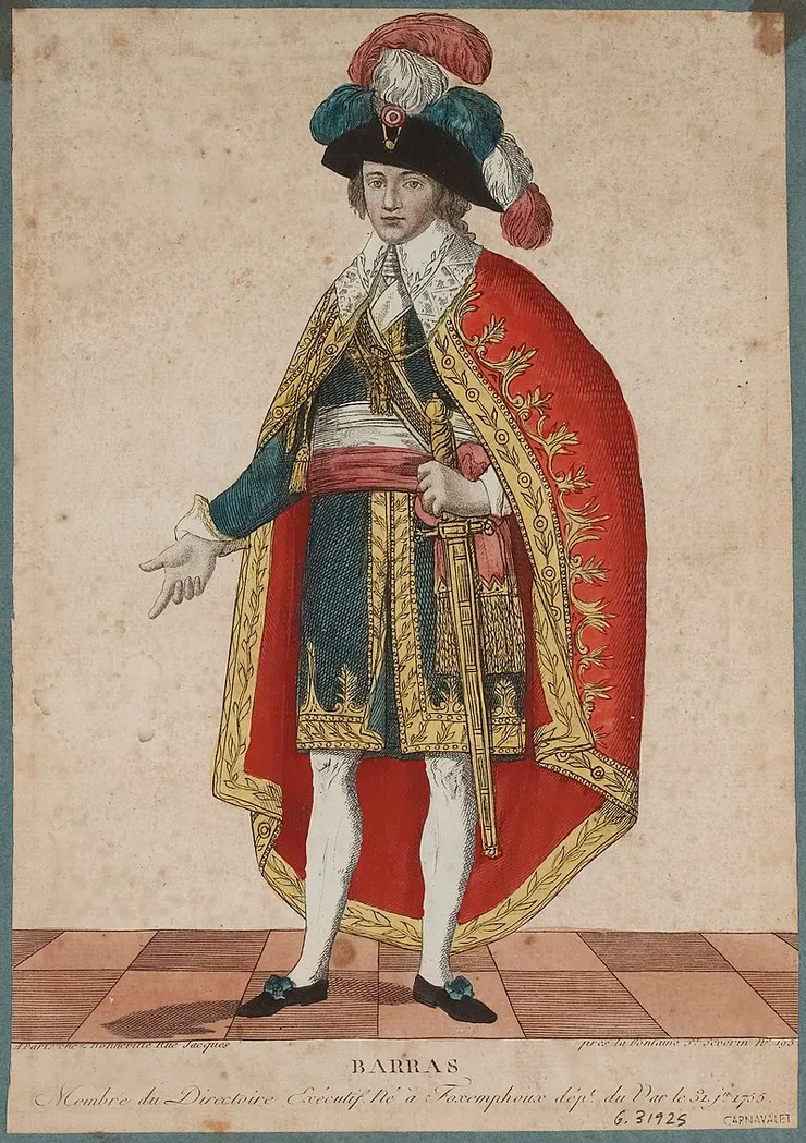 保羅.巴拉斯，熱月黨領導，領導的熱月法國僅5年就被拿破崙鬥倒，據說他跟川普一樣私生活不檢點...