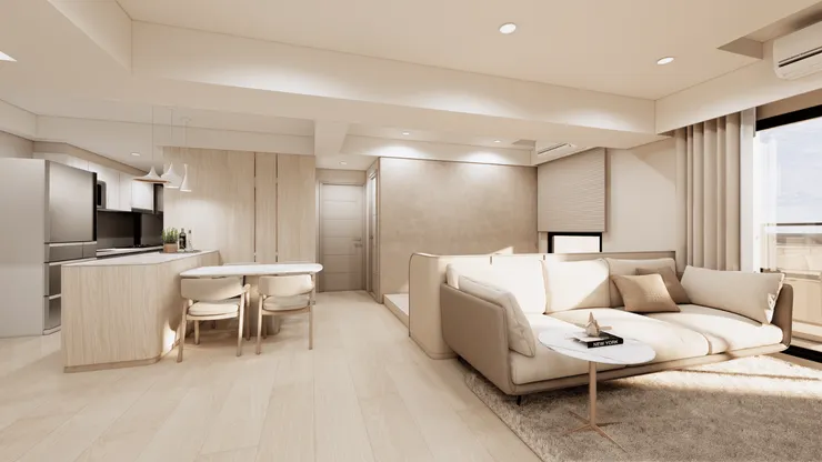 <璟都心>現代簡約風、奶茶宅案例，高雄藝瓦室內設計作品