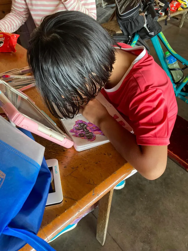 把握時間走到哪畫到哪