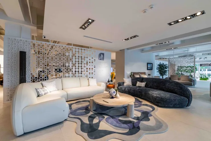 ▲NATUZZI Memoria沙發，以義大利綿延起伏山脈為靈感，創造自然與設計和諧共鳴，致敬早期經典落地設計款式。(照片提供 NATUZZI拉圖誌)