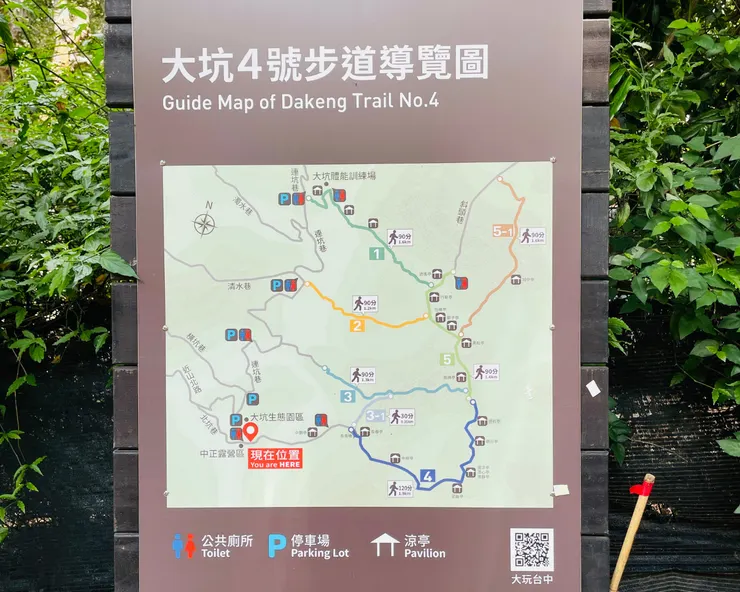 大坑四號步道導覽圖