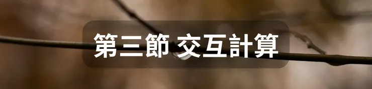 第三節 交互計算