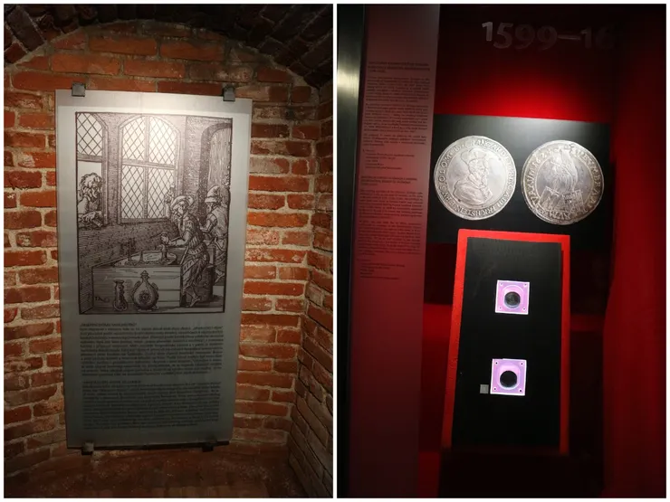 左圖為過去鑄幣的模擬圖，右圖為古代捷克幣