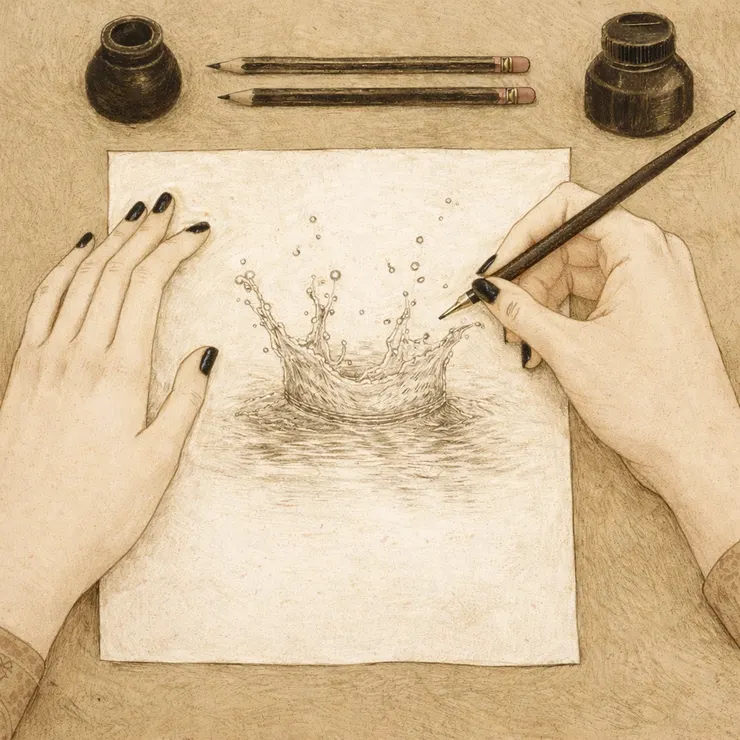 石頭丟進湖裏碰撞出水花的那瞬間