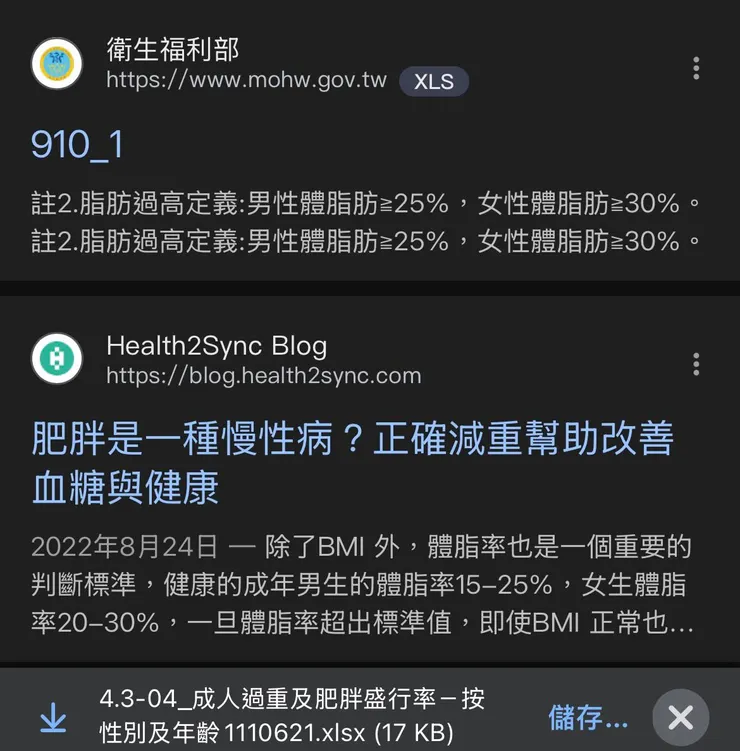  2017-2020國民健康 + 體脂率