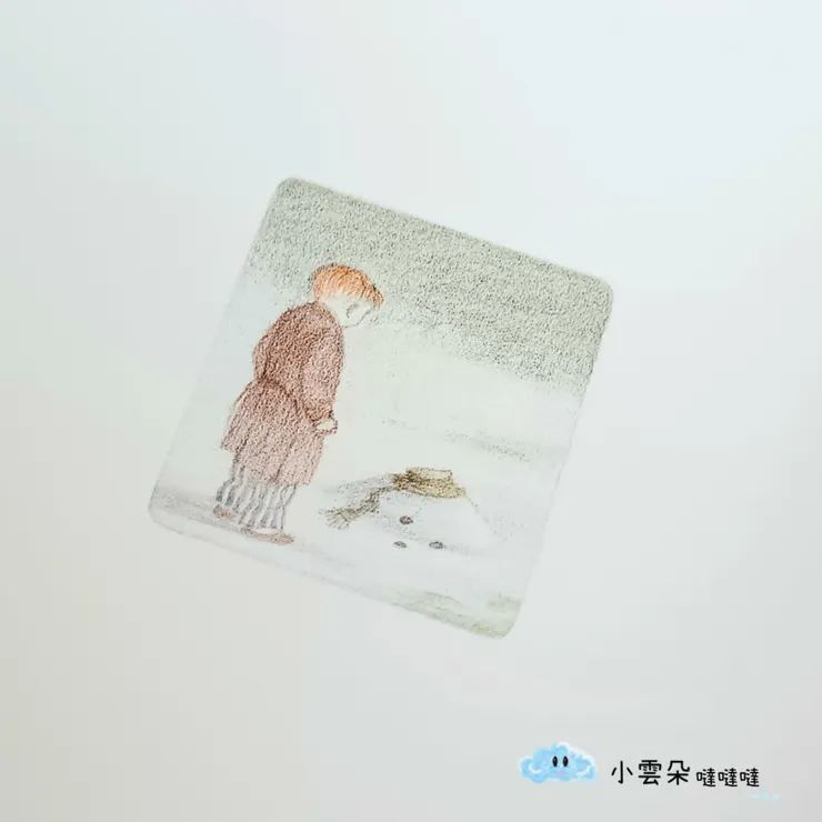 消失的雪人和男孩惆悵的背影