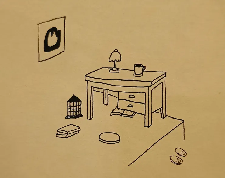 菜單中的圖--就是店內的和式座位區