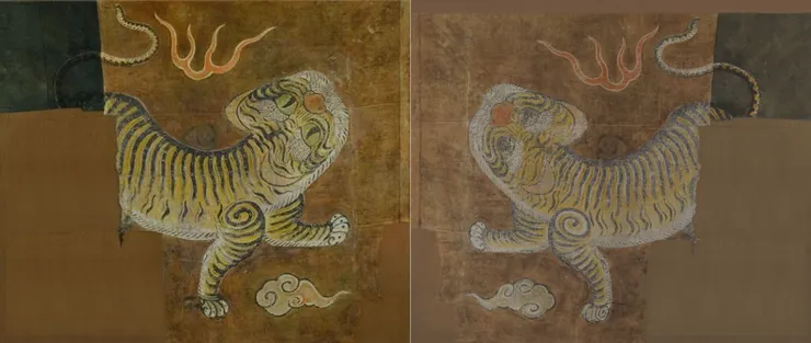 高橋雲亭黃虎旗摹本-取自臺博館官網