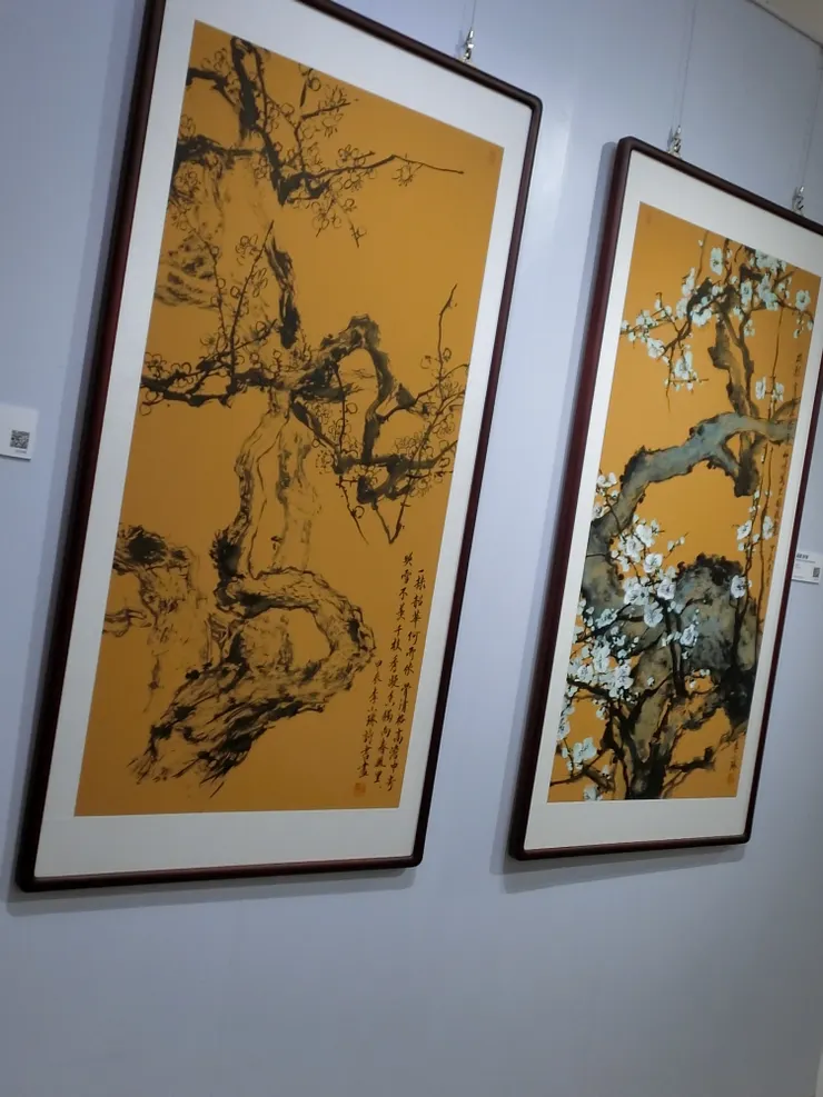 畫展的畫有國畫風。