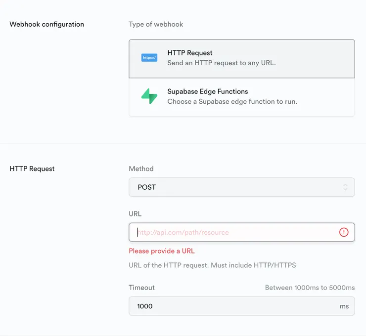 webhook資訊面板下半部分