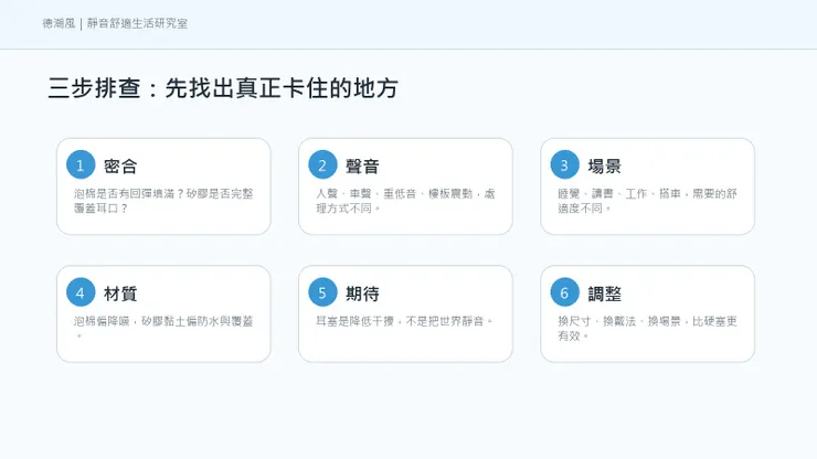 耳塞密合排查三步驟