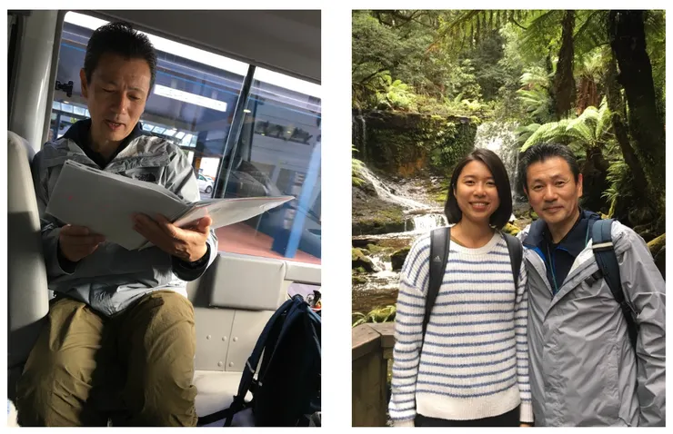 片岡老師到處搜集各地世界遺產,在塔斯曼尼亞自告奮勇當導遊