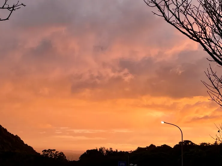 陽明山遊客中心晚霞