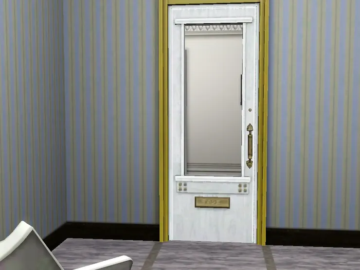 房間的色系就是檸檬黃、藍和白。