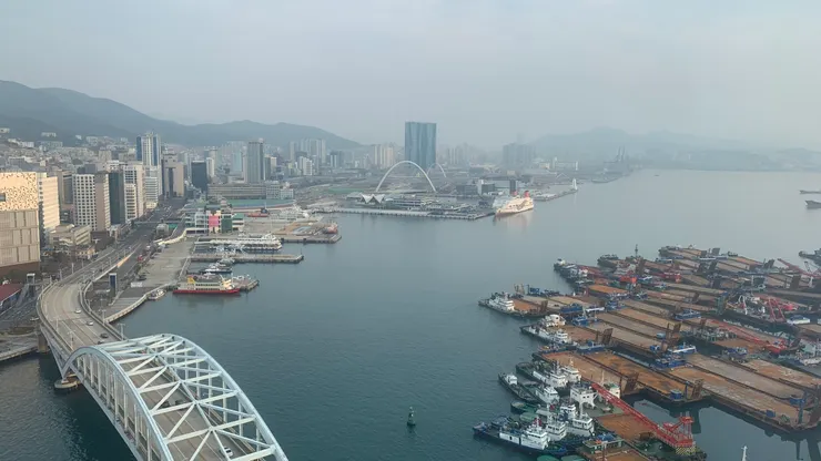 釜山的港景相當漂亮。