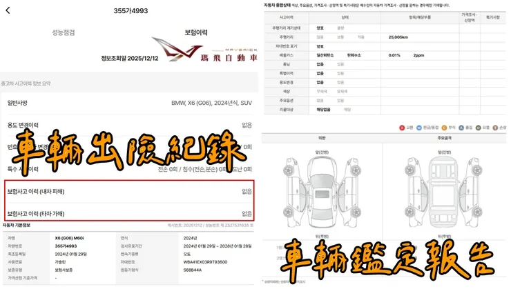 韓規BMW (G06) X6 M60i外匯車車況:出險紀錄、鑑定報告。購買外匯車有保固嗎?