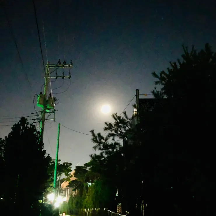 接近中秋的月亮