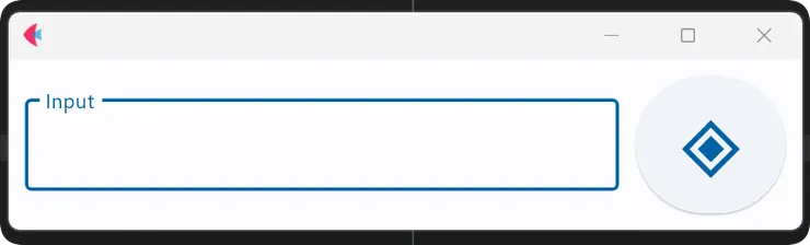 包含輸入框與按鈕的介面