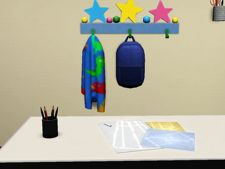 另一張工作枱則用來畫紙樣。