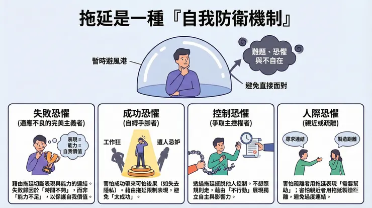 五種家庭型態與拖延關聯