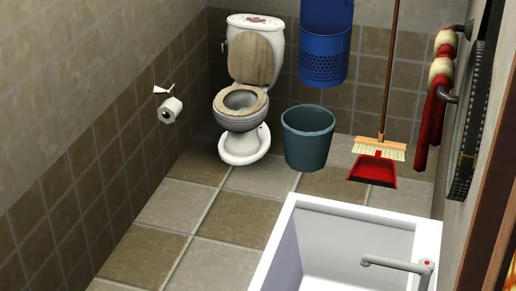 馬桶用了最普通的款式,顏色意外地跟整個地方相配。